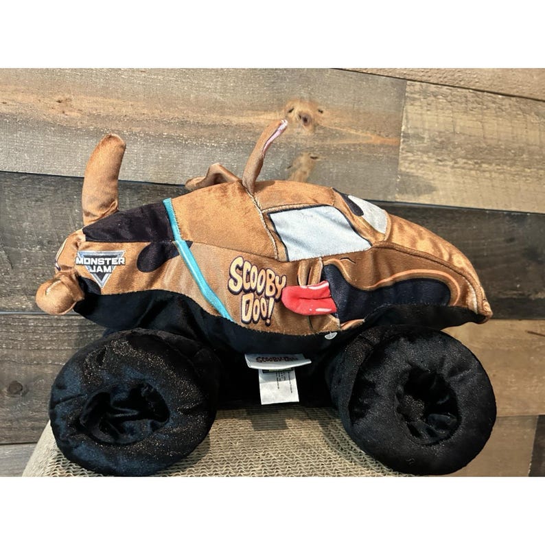 Scooby Doo Monster Jam Monster Truck Plush Nylon Stuffed Animal Dog 14" image 1
