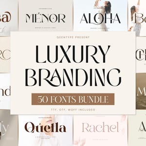 Modern Font Bundle: Luxury, Elegant, & Branding Fonts