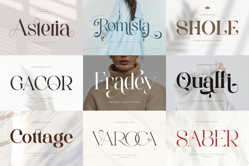 Unique and Classy Fonts Bundle - Modern Branding - Elegant & Stylish ...