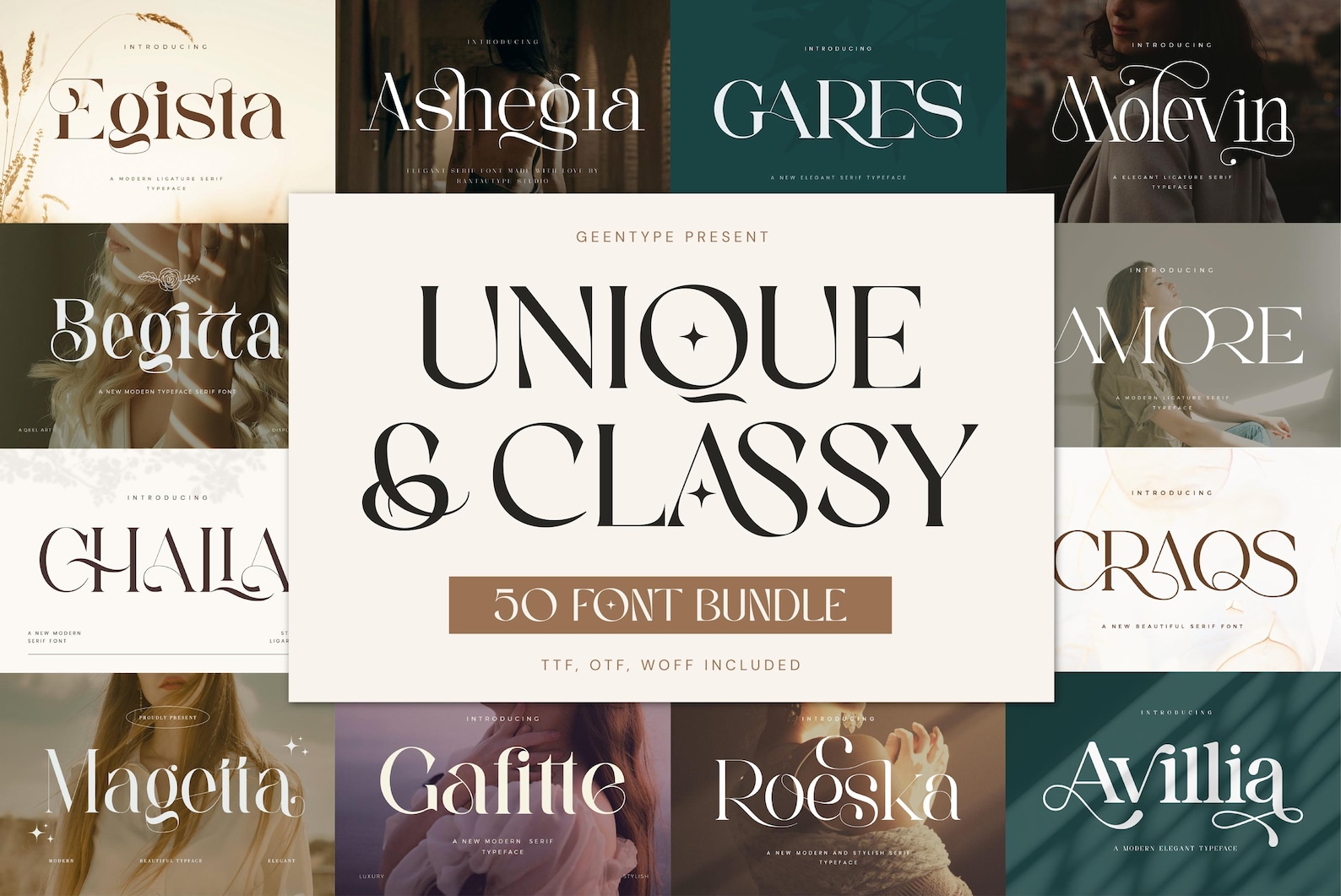 Unique and Classy Fonts Bundle - Modern Branding - Elegant & Stylish ...