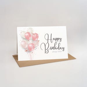 Modern Birthday Card Printable – Minimalist DIY Greeting – Instant Download PDF – Write Your Note – Digital Card for Him for Her