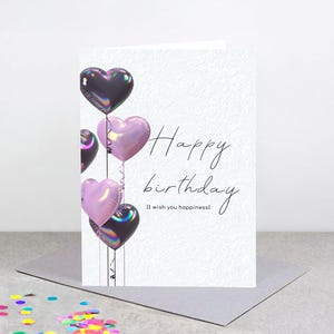 Moderne und niedliche Geburtstagskarte zum Geburtstag – moderne handgeschriebene Grußkarte – Sofort PDF Download – innen leer – digitale Karte für Sie und Ihn