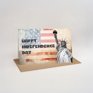 Minimalist 4th of July Card | Printable Independence Day Card | Blank Inside for Handwritten Note | Digital Download