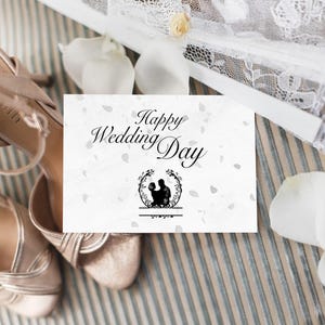 Cartão de casamento minimalista – Parabéns modernos para impressão – Download digital interno em branco – Cartão de felicitações de casamento faça você mesmo
