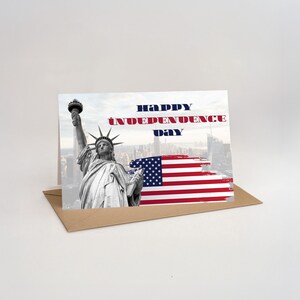 Digital 4th of July Card PDF | Simple Patriotic Card | Blank Inside | Modern Printable for USA Independence Day