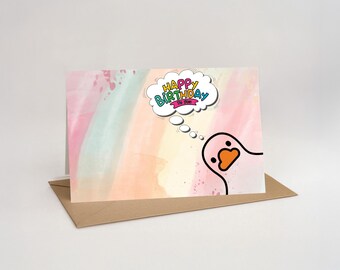 Funny and Modern Printable Birthday Card – Great DIY Greeting – Instant PDF Download – Blank Inside – Digital Card for Him and Her