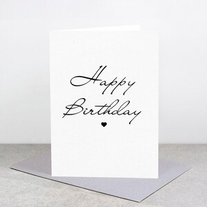 Salutation manuscrite moderne à faire soi-même - carte d'anniversaire minimaliste imprimable - PDF à téléchargement immédiat - carte numérique pour lui pour elle