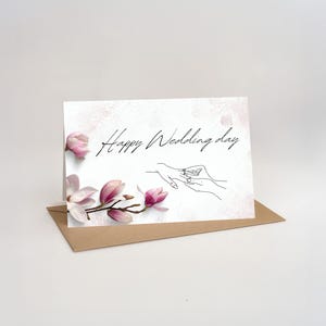 Elegant Printable Wedding Greeting | Minimalist Wedding Card | Blank for Personal Message | Instant Digital Download