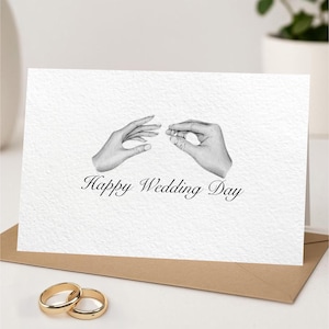 Minimalist Wedding Card | Elegant Printable Wedding Greeting | Blank for Personal Message | Instant Digital Download
