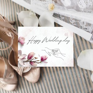Elegante druckbare Hochzeitsgruß | Minimalistische Hochzeitskarte | Blank für persönliche Nachricht | Sofortiger digitaler Download