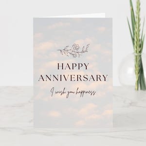 Cartão minimalista de feliz aniversário – Saudação moderna de feliz aniversário feita à mão – Download instantâneo em PDF – Cartão digital para ele e para ela