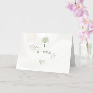 Minimale Hochzeitskarte für Braut und Bräutigam - Druckbare PDF - Schreiben Sie Ihre eigene Hochzeitsbotschaft - Sofortige digitale Datei