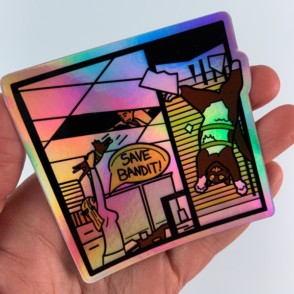 Save Bandit Vinyl 3" Die Cut The Office Holographic Sticker - Weatherproof - High Quality