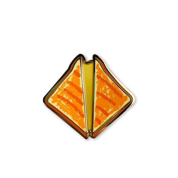 Grilled Cheese Enamel Pin - Junk Food Lapel Pin Badge