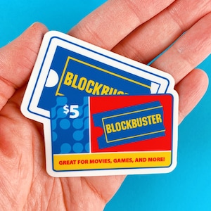 Blockbuster Video Membership Card Vinyl 3&quot; Sticker - 90s Nostalgia - Weatherproof - High Quality