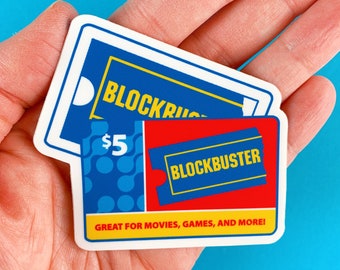 Blockbuster Video Membership Card Vinyl 3" Sticker - 90s Nostalgia - Weatherproof - High Quality