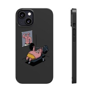 Whimsical Gym Slim Phone Cases | Cute Fitness Gifts, Cartoon Character, Workout Lover, Unique Phone Accessory, Fun Gym Motivator
