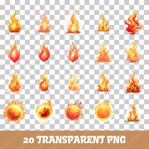 20 PNG Clip Art di fuoco, Clipart di fuoco, Clipart di fuoco con sfondo trasparente - Illustrazioni di fuoco ardente e palla di fuoco