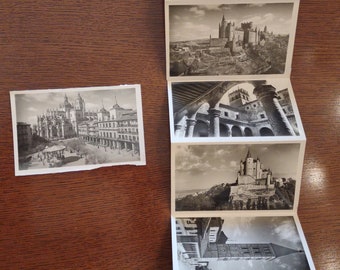 Lot of 10 Vintage Postcards of Segovia Spain, St. Stephens Templars Church Alcazar Castle 1950s Midcentury Modern Ephemera Junk Journal