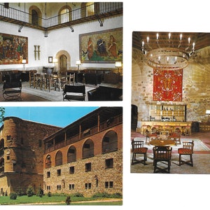 Lot of 3 Vintage Postcards of Zamora Spain, Parador Nacional de Benavente Hotel, Unposted Stationery Travel Souvenirs Junk Journal Ephemera