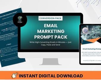 Email Marketing Prompt Pack — Write High-Impact Emails Fast with AI | For Creators, Coaches, Digital Sellers
