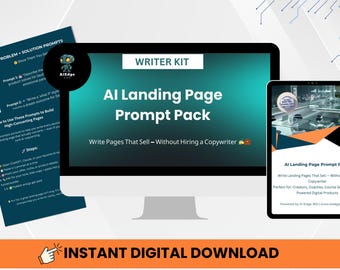 Pacchetto di prompt per landing page AI: scrivi pagine ad alta conversione in modo rapido / Per coach, creatori e venditori digitali
