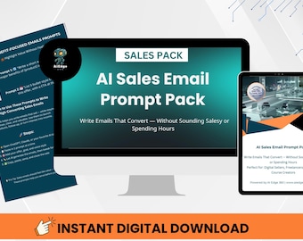 AI Sales Email Prompt Pack — Write High-Converting Emails Fast | For Coaches, Creators, Digital Sellers