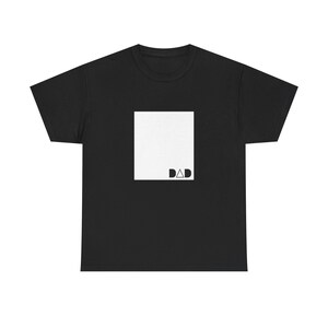 Minimalist DAD Shirt,  Modern Geometric Father&#39;s Day Gift, Trendy Dad Tee for Men, Black or White T-Shirt Gift Idea