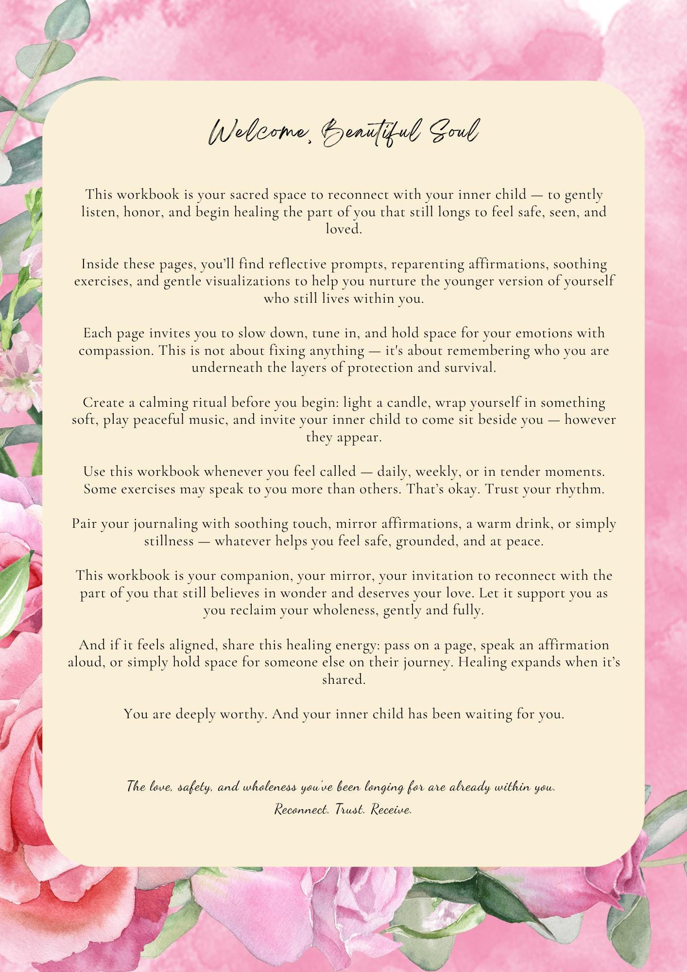 Inner Child Healing Journal – Printable Self-love & Shadow Work Guide ...