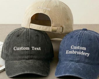 Gorra bordada personalizada para hombre, gorra estilo "papá" personalizada con texto, regalo para el Día del Padre, gorra de béisbol vintage, gorra informal para el día a día.