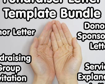 Fundraiser Letter Bundle | Donation Request Sponsorship Invitation Templates | Nonprofit Charity School PTA Gift