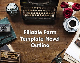 Novel Outline Template | Fillable PDF Story Planner | Beat Sheet | Writing Tool | NaNoWriMo Writer Gift