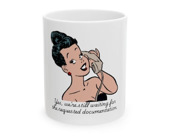 Financial Aid Staff Humor Mug | Sarcastic Coworker Gift | Office Tea Cup | Student Services Higher Ed Mug | Required Documentation