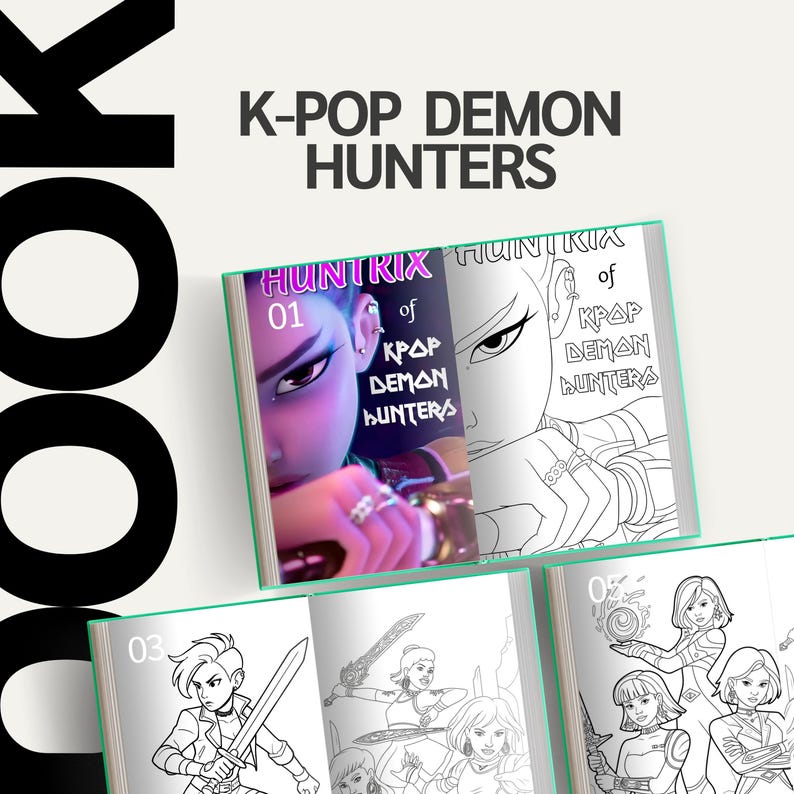 Abbigliamento Streetwear KPop Set 2 Pezzi Felpa Con Cappuccio E Pantaloni KPop Demon Hunters - Stampa Anime Streetwear Unisex Stampato