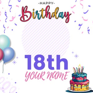 Customizable Birthday Card: Editable Template (Digital Download