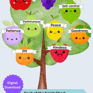Fruit of the Spirit Reward Chart: Christian Homeschool Activity (Digital Download