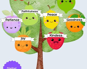 Frucht des Geistes Belohnungstabelle: Christliche Heimschulaktivität (digitaler Download