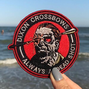 Daryl Dixon Crossbow Patch The Walking Dead TWD Movie Embroidered Patches Iron On Sew Applique