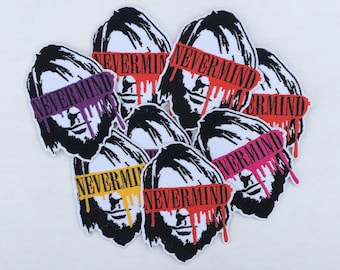 Patch Kurt Cobain Nirvana (Paquet de 2) - Appliqués brodés grunge