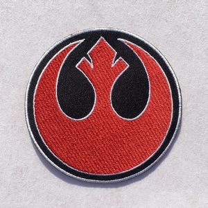 3" Rebel Alliance Star Wars Embroidered Patch (2-Pack with 2 Sewing Kits) Luke Skywalker Jedi Movie Iron-On/Sew-On Applique