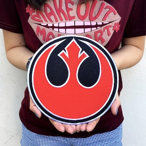 Large Rebel Alliance Star Wars Embroidered Patch (Choose Color) Luke Skywalker Jedi Movie Iron-On/Sew-On Applique