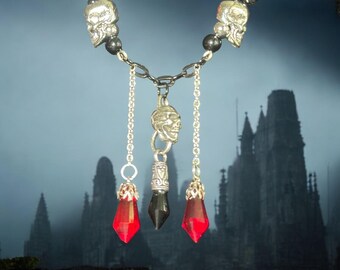 Gothic Necklace "The Realm of Blood and Death" - 24"