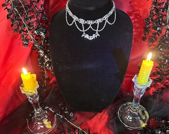 Gothic Vampire Choker - The Bat Is Chained! - adjustable 12" - 15"