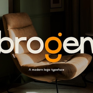 Brogen - Logo Font, Logo Typeface, Cricut Font, Sans Serif Font, Procreate Fonts, Canva Fonts, Fonts for Cricut, Branding Font, Modern Font
