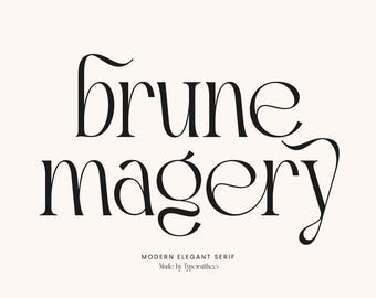 Brune Magery Serif Font: Elegant Modern Font for Cricut