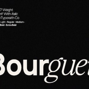 Bourgueil Font: Modern Variable Sans Serif with Italic | 7 Gewichte | Branding & Typografie