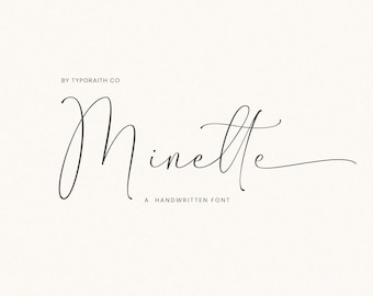Minette Handwritten Script Font: Modern Elegant For Wedding