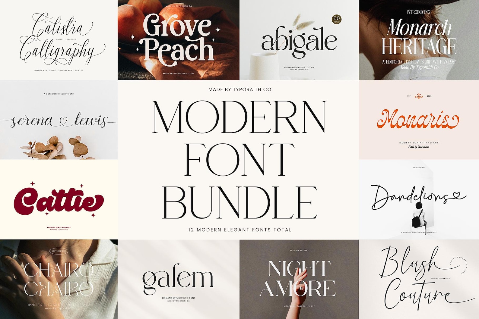 67 Font Bundle: Modern, Boho, Logo Fonts - Etsy