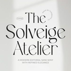 La familia tipográfica Solveige Atelier: una fuente moderna para branding
