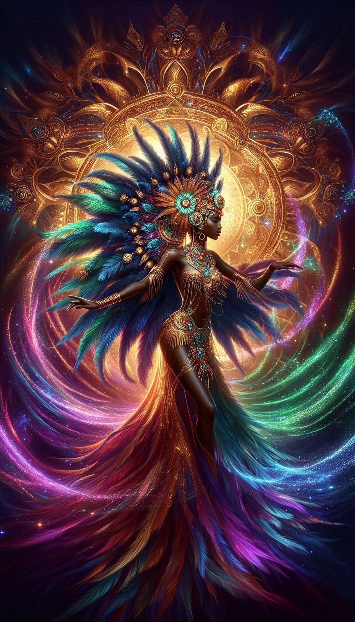 Afrocentric Celestial Goddess Art Print Bundle Cosmic Queen Fantasy 